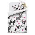 thumbnail image 2 of Pug and Love Heart Duvet Cover and Pillowcase Set for Single Bedding, Bedroom Accessories for Kids Teens, 2 of 5