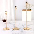 thumbnail image 2 of Hyasfey Metal Candle Holder Desktop Candlestick for Tall Taper Candles Modern Home Decor Candle Holder Table Centerpiece for Dining Parties, 2 of 8