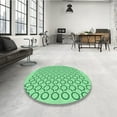 thumbnail image 4 of Ahgly Company Machine Washable Indoor Rectangle Transitional Green Area Rugs, 7' x 10', 4 of 7