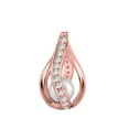 thumbnail image 2 of Aone jewelry 1.10 Carat Black Pearl & Natural White Diamond Designer Pendant Necklace For Woman Crafted In 10k Rose White and Yellow Gold With 18 Gold Plated Over 925 Sterling Silver Box Chain, 2 of 5