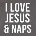 thumbnail image 6 of Wild Bobby I Love Jesus & Naps Inspirational/Christian Women Slim Fit Junior Tee, Dark Grey, Small, 6 of 6