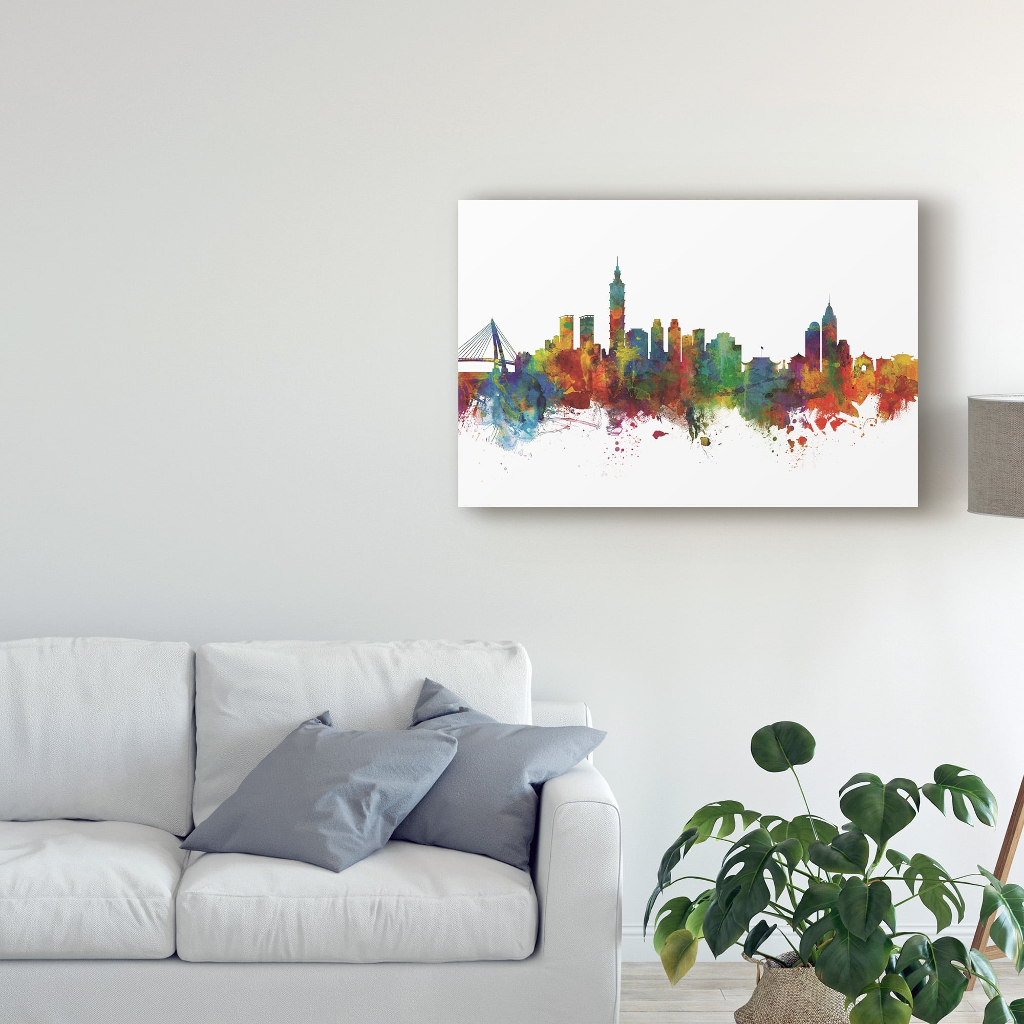 Trademark Fine Art 'Taipei Taiwan Skyline II' Canvas Art by Michael Tompsett