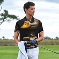 thumbnail image 2 of Kdxio Duck Bones Print Men's Short Sleeve Polo Shirt,Midweight Men's Shirt, 2 of 5