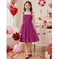 thumbnail image 6 of Arshiner Girls Summer Dress Tween Spaghetti Strap Smocked Casual Beach Sundress with Pockets, 6 of 6