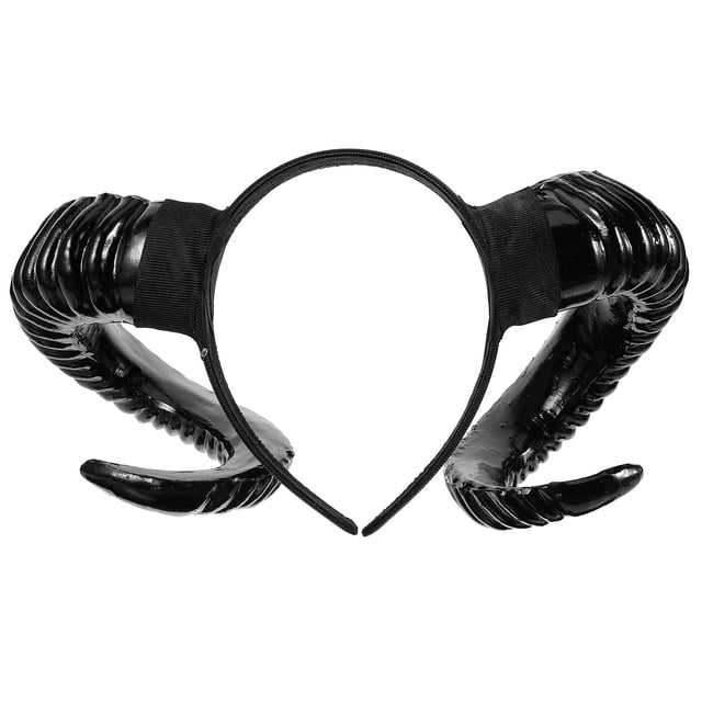 FELTECHELECTR Diadema de cuerno de oveja para Halloween, diadema de Halloween, accesorios decorativos para Halloween