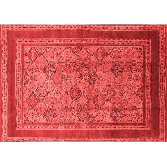 Ahgly Company Indoor Rectangle Oriental Red Industrial Area Rugs, 5' x 8'