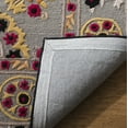 thumbnail image 4 of SAFAVIEH Bellagio Pinwheel Geometric Floral Wool Area Rug, Light Gray/Black, 5' x 5' Square, 4 of 8