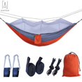 thumbnail image 2 of GustaveDesign Portable Camping Hammock 2 Person Double Backpacking Hammock For Camping, Outdoor, Hiking, Travel, Beach, Yard - Orange, 2 of 7