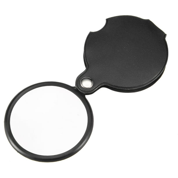 60mm 5x Pocket Folding Magnifier Loupe, Pocket Magnifying Glass Leather