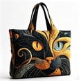 thumbnail image 2 of Quilted Tote Bag for Women, 12x12in Vintage Digital Print Shoulder Bag with Zipper, Large Capacity Foldable Shopping Tote, Tear-Resistant Polyester Handbag for Commuting Travel & Daily Use, 2 of 8