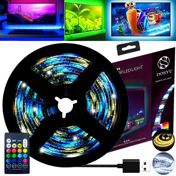 Tira de luces Led para TV DOSYU Multicolor USB 2M RGBW