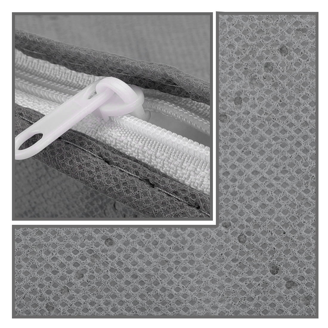 Unique Bargains Home Bedding Quilt Blanket Pillow Dustproof Storage Bag Organizer Gray