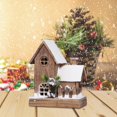thumbnail image 1 of Navidad casa de madera jardín decoración muñeca pueblo para baño coche regalos 21cmx11cmx27cm Colco Casa de Navidad, 1 of 8