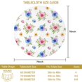 thumbnail image 3 of Pioneer Flower Floral Print Pattern Round Tablecloth 60 X 60 Inch, Wrinkle Resistant Wipeable Table Cloth for Kitchen Dining Picnic Patio Party, 3 of 6
