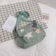 thumbnail image 5 of Bolso Mensajero Lindo para Mujer Lienzo Con Apliques Letras Y Estrellas para Adolescentes Y Estudiantes (verde), 5 of 9