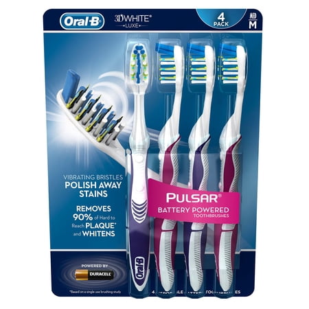 Oral-B Pulsar 3D White Toothbrush  4 pk.  Medium