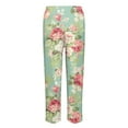 thumbnail image 5 of Casual Pants for Women Autumn Fragrant Linen Vintage Floral Print Pants Perfect for Spring Comfortable Straight Trousers Pants, 5 of 5