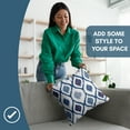 thumbnail image 4 of Americanflat 16"x16" Blue Diamond Pattern Design Throw Pillow with Premium Polyester, 4 of 8