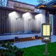 thumbnail image 1 of Herramientas y mejoras para el hogar Luces solares para exteriores con sensor de movimiento, IP65, 3 modos, control remoto, luces de seguridad para pared, para cercas, patios, jardines, puertas de ent, 1 of 9