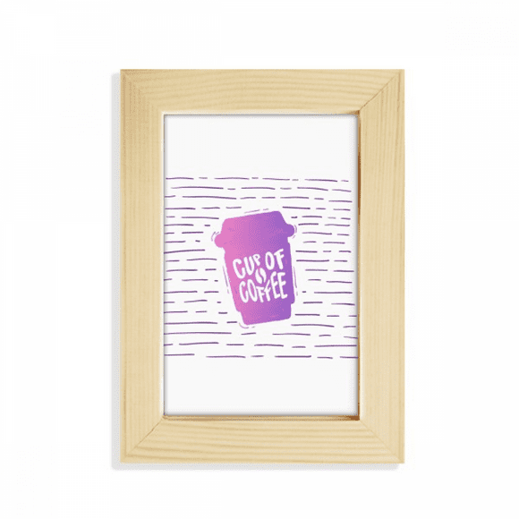 Line Coffee Cup Colour Art Deco Fashion Desktop Display Photo Frame Picture Art Painting 5x7 inch