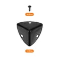 thumbnail image 3 of 12 Pcs Metal Edge Guard, 23mm Decorative Box Corner Cover, Furniture Corner Edges Protector with Mounting Screws, Black, 3 of 6