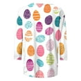 thumbnail image 4 of DDAPJ pyju Easter T-shirts for Women 3/4 Sleeve Plus Size Tops Novelty 3D Print Graphic Tees Loose Casual Mid-length Pullover Blouses Limited Time Sales of Today Multicolor XL, 4 of 6