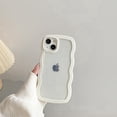 thumbnail image 3 of (Blanco) Funda para iPhone 13, funda estética con ondas simples y rizadas, bonita funda transparente para teléfono, funda protectora de silicona suave a prueba de golpes para iPhone 13, 3 of 5