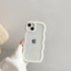 thumbnail image 3 of (Blanco) Funda para iPhone 13, funda estética con ondas simples y rizadas, bonita funda transparente para teléfono, funda protectora de silicona suave a prueba de golpes para iPhone 13, 3 of 5