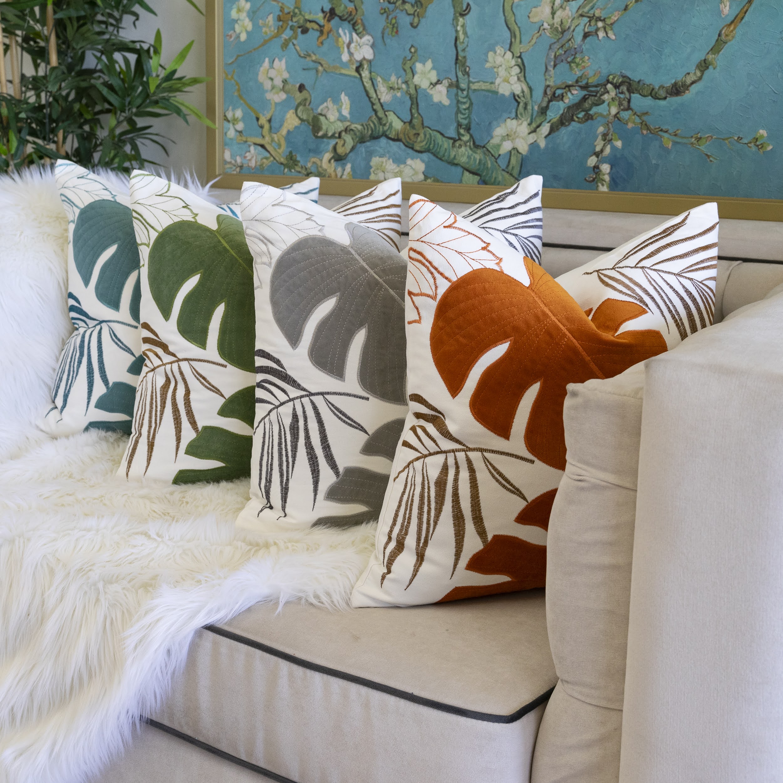Keilani Mint Graphic Polyester 20 in. x 20 in. Throw Pillow