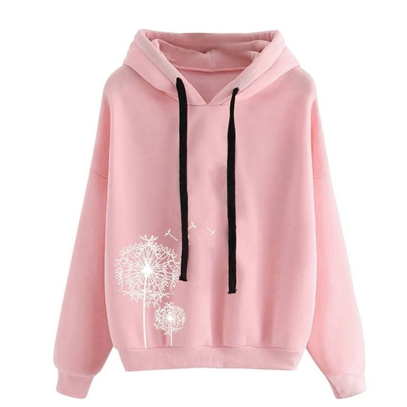 zuwimk Hoodies For Women Graphic,Women's French Terry Pullover Hoodie Pink,XXL