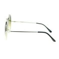 thumbnail image 4 of Hippie Retro Groovy Gradient Oversize Circle Lens Round Metal Rim Sunglasses Green, 4 of 4