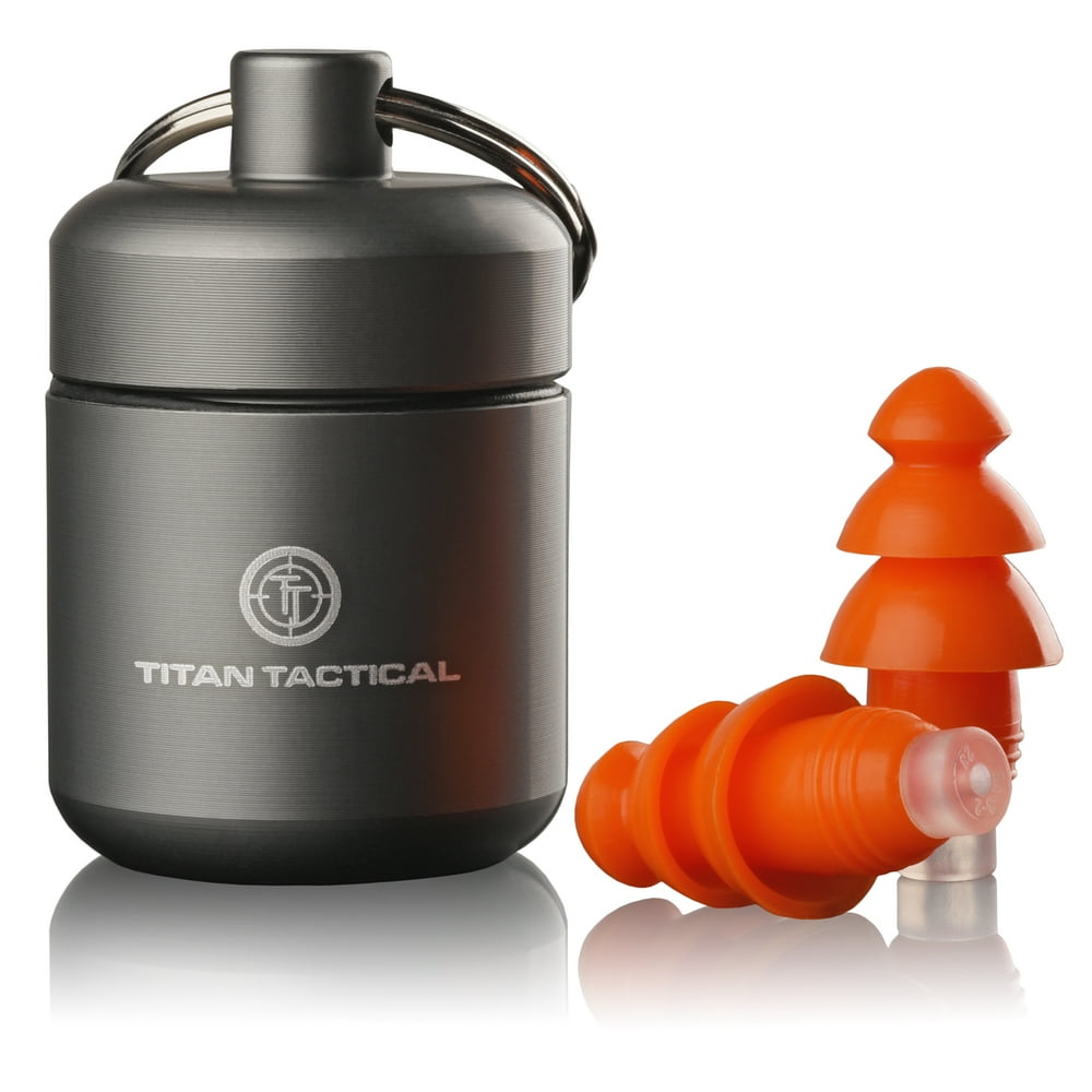 Titan Tactical 29NRR Reusable Shooting Ear Plugs w/ Removable Noise