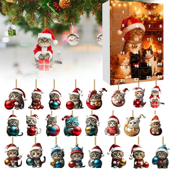 YHAICO Advent Calendars for Adults Advent Calendars for Girls 2025 Christmas Countdown Calendar Cute Acrylic Decoration Holiday Gifts Box for Family and Friend