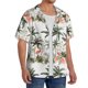 thumbnail image 2 of Fotbe Flamingo Palm Trees Camisa Estampada de Manga Corta para Hombre, Casual de Verano, Estilo Playero, Sin Arrugas-Medium, 2 of 5