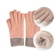 thumbnail image 3 of Guantes mágicos térmicos elásticos con pantalla táctil de invierno, tejidos de lana cálida y forrados con vellón grueso, 3 of 5