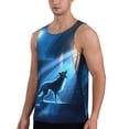 thumbnail image 2 of Fotbe A Wolf Barks Out A Window Pattern Men's Quick Dry Workout Tank Top Gym Muscle Tee Fitness Bodybuilding Sleeveless T Shirt Breathable Workout Shirt-Medium, 2 of 9