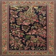 thumbnail image 1 of Ahgly Company Machine Washable Indoor Square Traditional Dark Almond Brown Area Rugs, 8' Square, 1 of 7