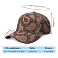 thumbnail image 5 of Colorful Art Baseball Cap – Paisley Boho Vintage Retro Ethnic Floral Geometric Abstract Decorative Pattern Mandala Exotic Artistic Elegant Classic Chic, 5 of 8