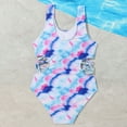 thumbnail image 4 of LUOGENLI Girls Swimsuit Size 7/8 Girls Swimsuit Cut out Swimwear Summer Casual Tie Dye Beach Sport Bathing Girls Swimsuits Size 14-16 Two Piece Girls Swimsuit Size 10 Tankini 8-9 Years, 4 of 6