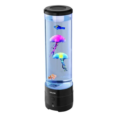 Decorative Water Bubble Tube Lamp with Remote – 16 Color Options & Floating Fish Design