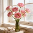 thumbnail image 4 of Linnome Artificial Lotus Flower Spring Summer Decor Realistic One Stem Fake Lotus for Living Room Pond Decoration Z5-Pink, 4 of 6