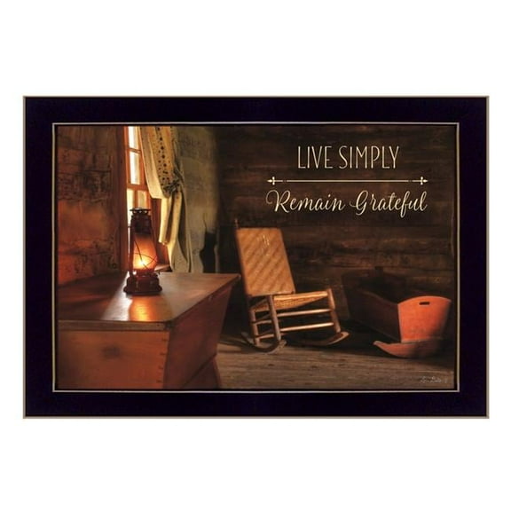 Live Simply By Lori Deiter Printed Framed Wall Art Wood Multi-Color