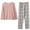 505-Pink, variant on ZSQDM Women's Sleepwear Fall Sets For Women Casual Crewneck Plaid Pajama Tops Loose Fit 2 Loungewear Wide Leg Pants With Pocket Blue L