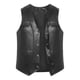 thumbnail image 2 of Chaleco de cuero PU para hombre para trabajo al aire libre senderismo pesca , Negro, 3xl, 2 of 8