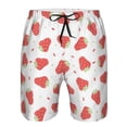 thumbnail image 4 of Naloa Hand Drawn Strawberry Men's Beach Shorts, Surfing shorts, Swim trunks, Quick Dry Swim Trunks for Surfing Beach Fun - X-Large, 4 of 9