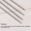 thumbnail image 4 of Unique Bargains 2 Pairs 2.6mm Double Pointed Knitting Sweater Needle Set, 9.84 Inches Length, 4 of 5