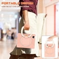 thumbnail image 3 of Allytechgroup Protective Case for Apple iPad 11th 10th Generation 2025 2022 10.9 Inch, Rotating Stand Shoulder Strap Handle Pencil Holder Tablet Case for iPad 10.9" Inch 11th 10th Gen, Pink, 3 of 8