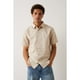 thumbnail image 2 of Burton - Camisa de Apariencia de Lino de Manga Corta para Hombre (Neutro), 2 of 2
