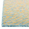 thumbnail image 6 of Rugs.com Jill Zarin Outdoor Collection Rug – 5' 3 x 8' Yellow And Aqua Flatweave Rug Perfect For Bedrooms, Dining Rooms, Living Rooms, 6 of 9