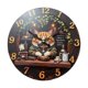 thumbnail image 1 of Reloj de pared colgante con diseño de gato, decorativo, sin tictac, creativo y estético. SX2 20 cm, 1 of 9